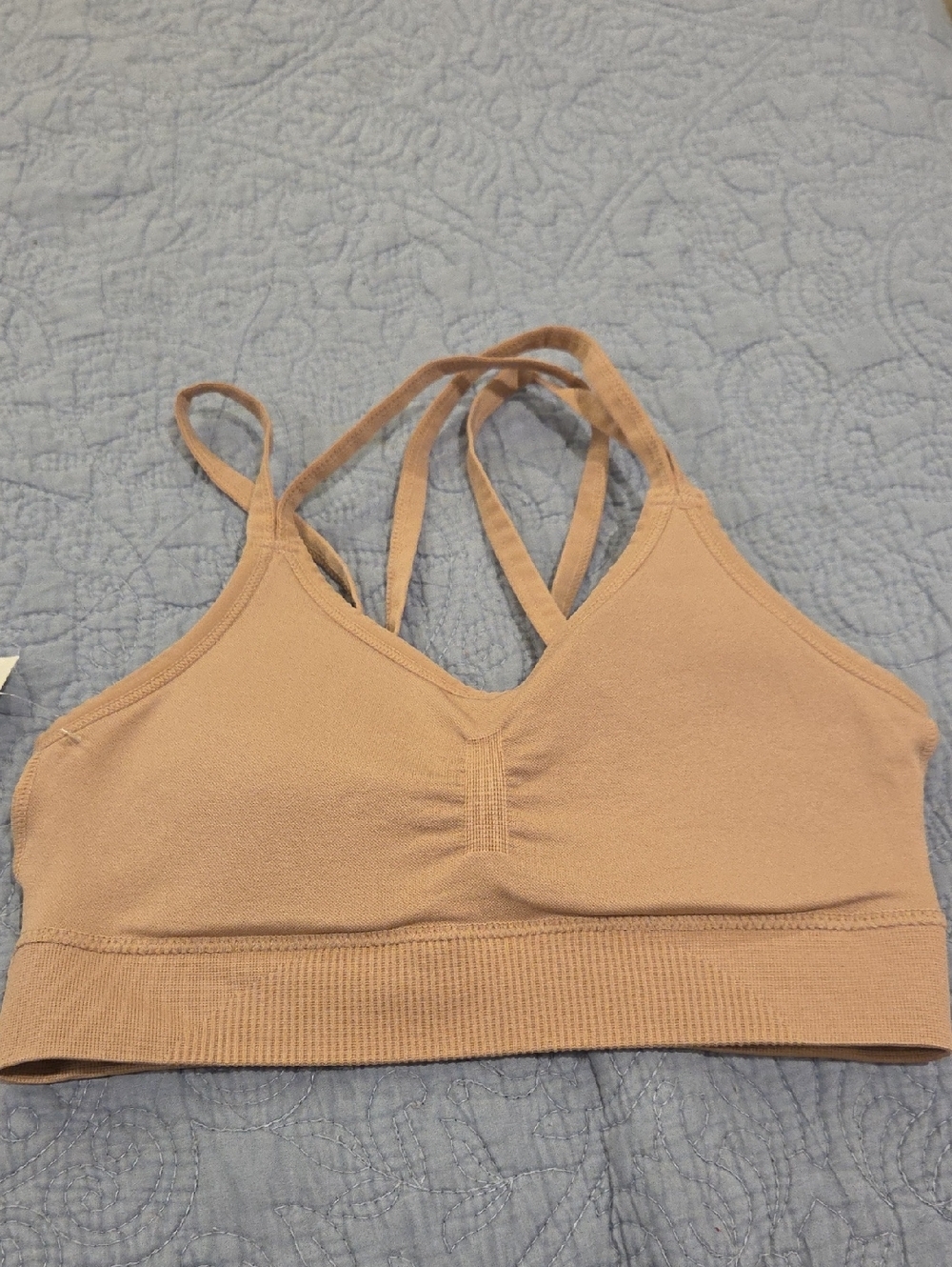 Ryka Nude Seamless Ribbed Strappy Bralette Size S, New With Tag! - Picture 5 of 6